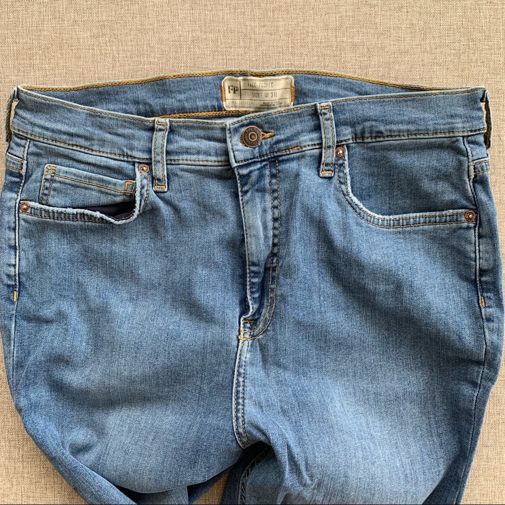 Free People Knee Slit Skinny Jeans - Picture 2 of 4